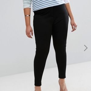 ASOS CURVE Black High Waist Stretch Treggings 20